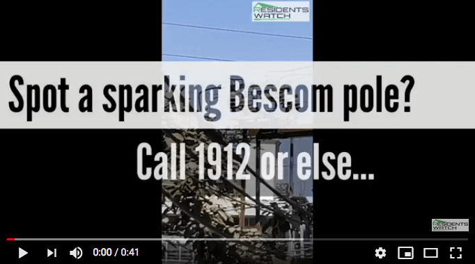 Bescom pole sparking damages electronic equipment in HSR Layout 18