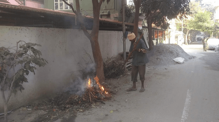 CAUGHT REDHANDED: BBMP worker burning dry waste 7